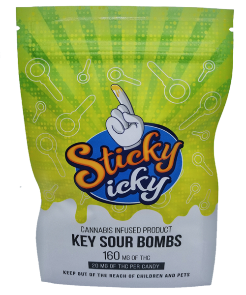 Sticky Icky - Key Sour Bombs 160mg THC