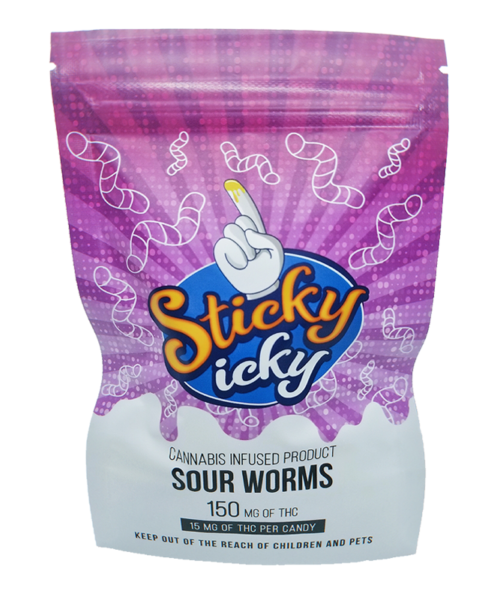 Sticky Icky - Sour Worms 150mg THC