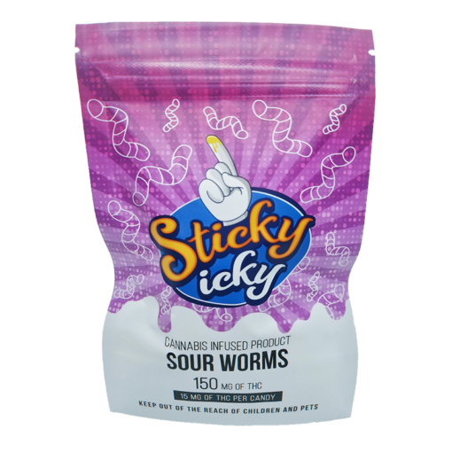 Sticky Icky - Sour Worms 150mg THC